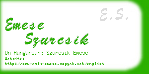 emese szurcsik business card